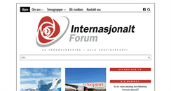 Desktop Screenshot of internasjonaltforum.no